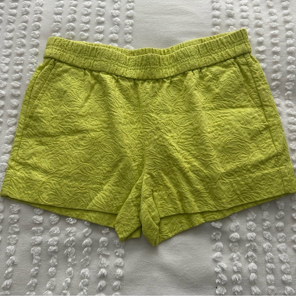 J. Crew Lime Green Textured Shorts